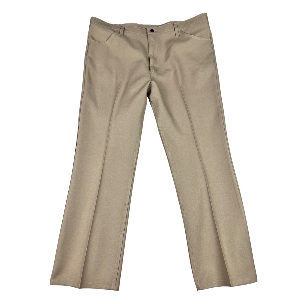 Wrangler 82KH Khaki Dress Jeans Mens 43x30* Tan Straight Leg Western Trousers